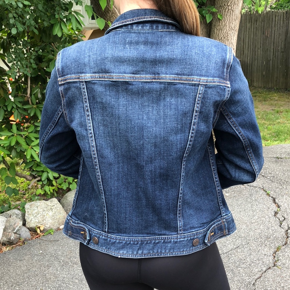 Talbots Petites Dark Wash Jean Jacket - Picture 3 of 4